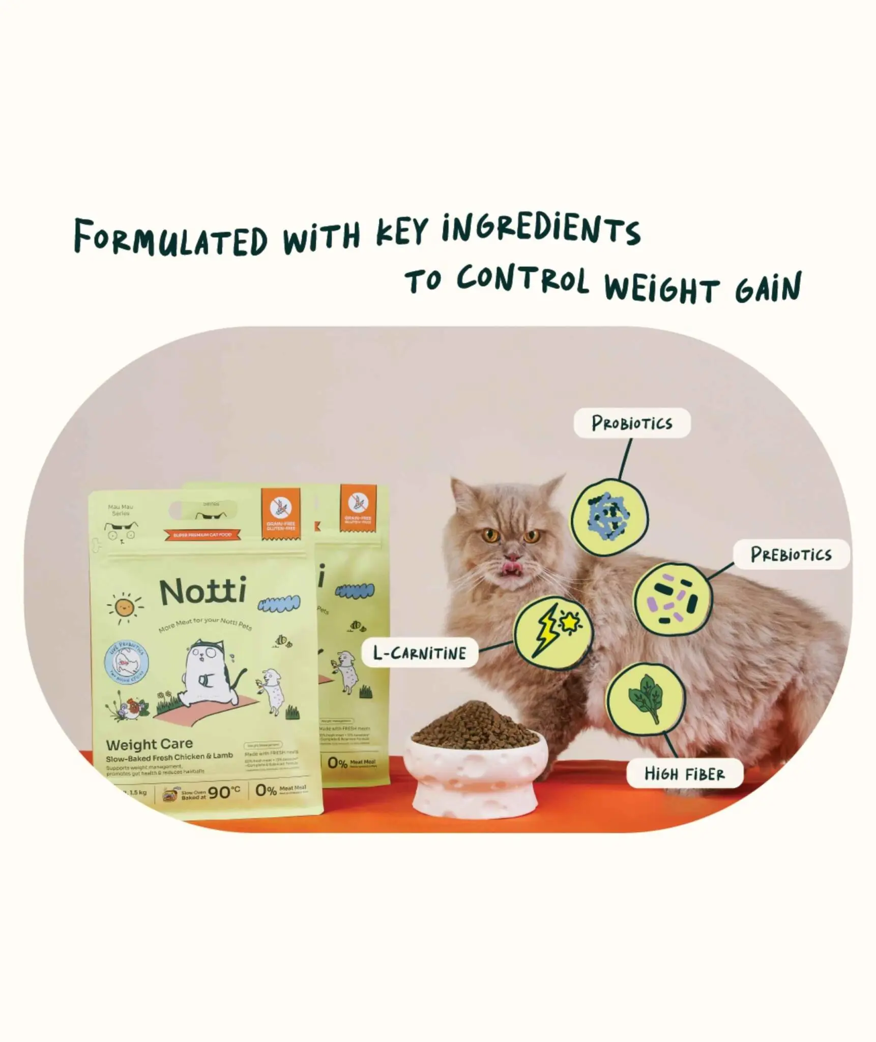 (For Indoor Cats) Slow-Baked Fresh Chicken & Lamb Weight Care Trial Kit - Image 8