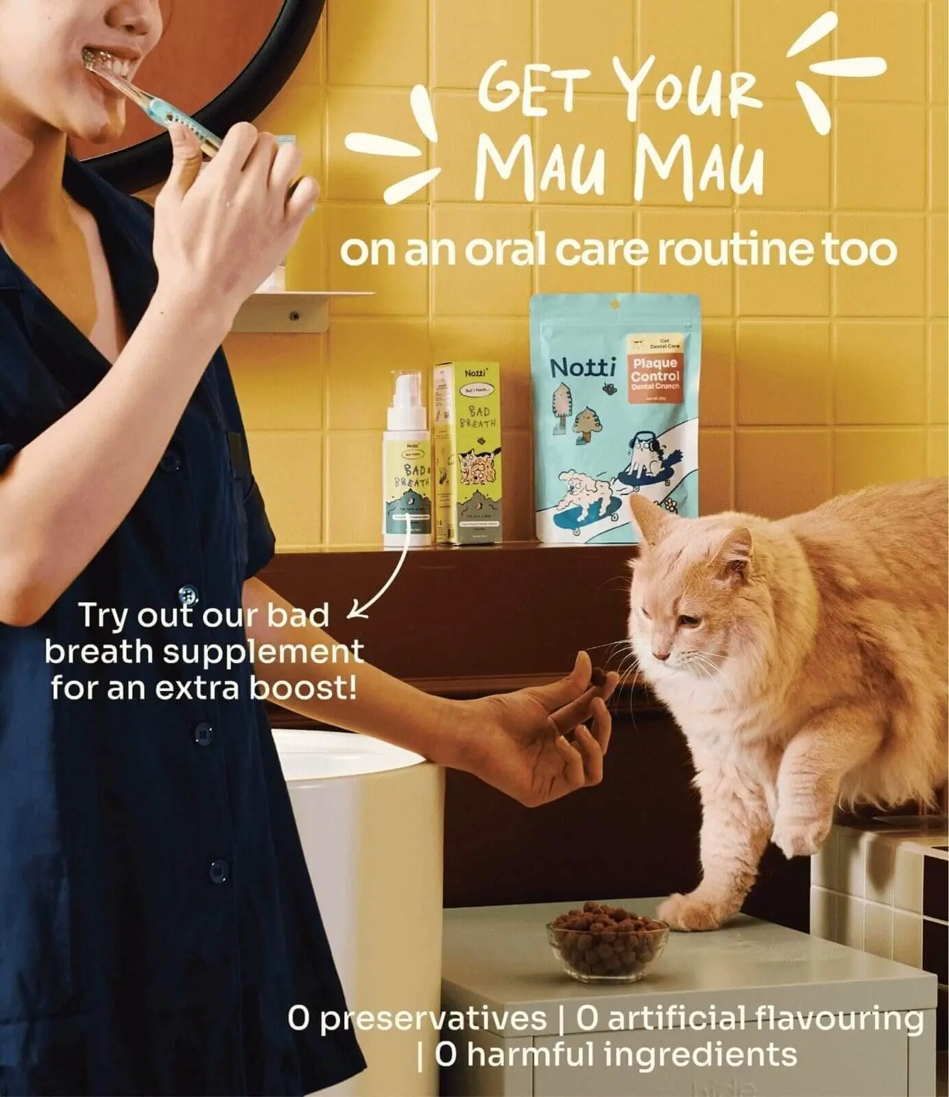 Mau Mau Plaque Control Dental Crunch (For Cats) - Image 9