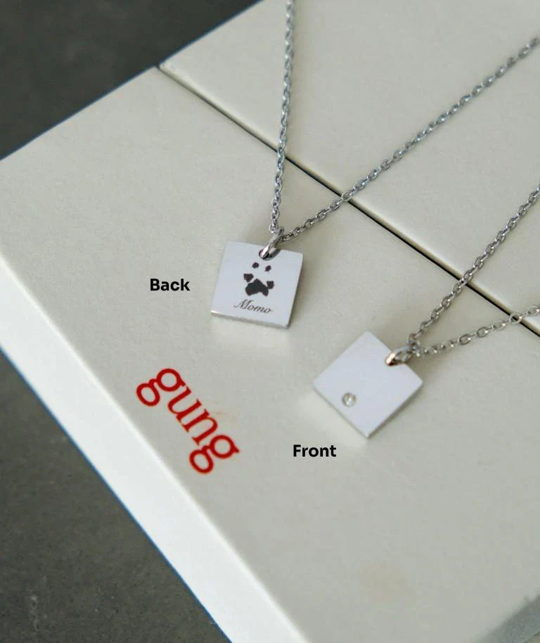 Notti x Gung Made To Last Paw Print Necklace [Silver] - Image 4
